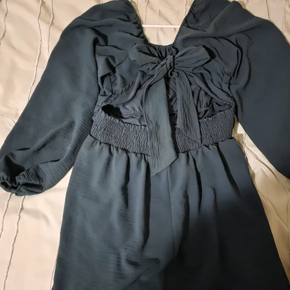 Elegant Dark Teal Dress - Picture 2 of 2